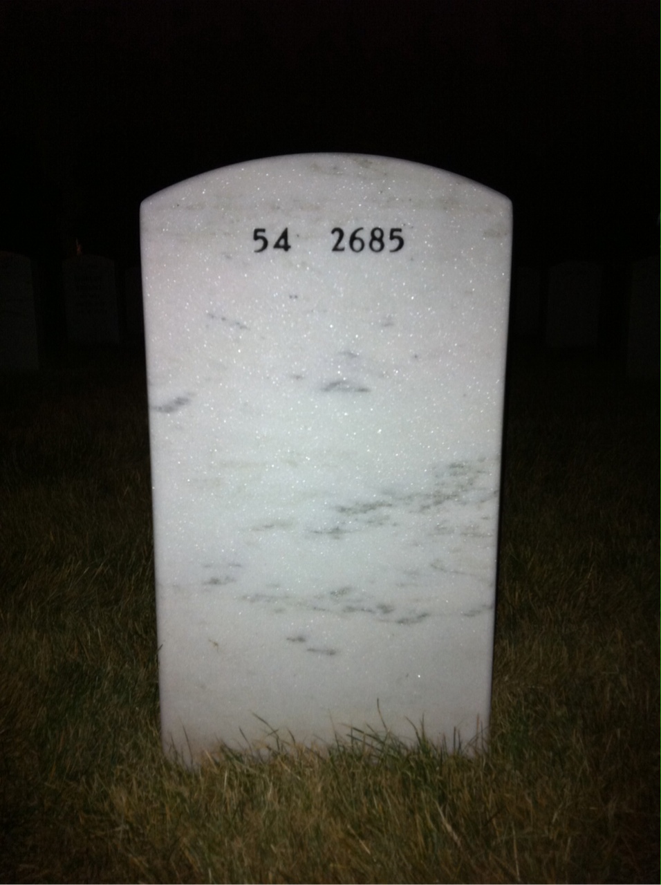 Back of headstone — John Fulton