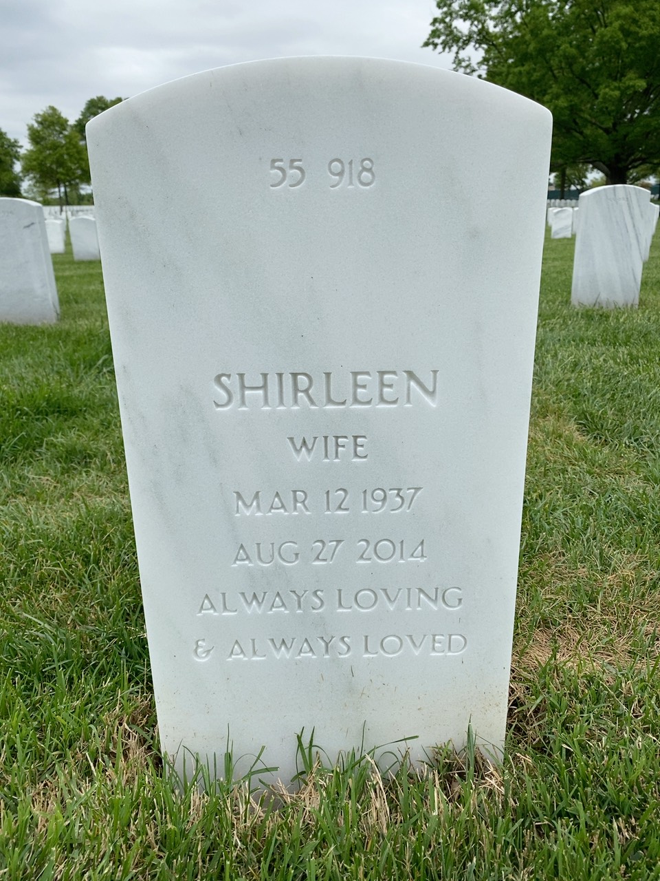 Back of headstone — John Almasie