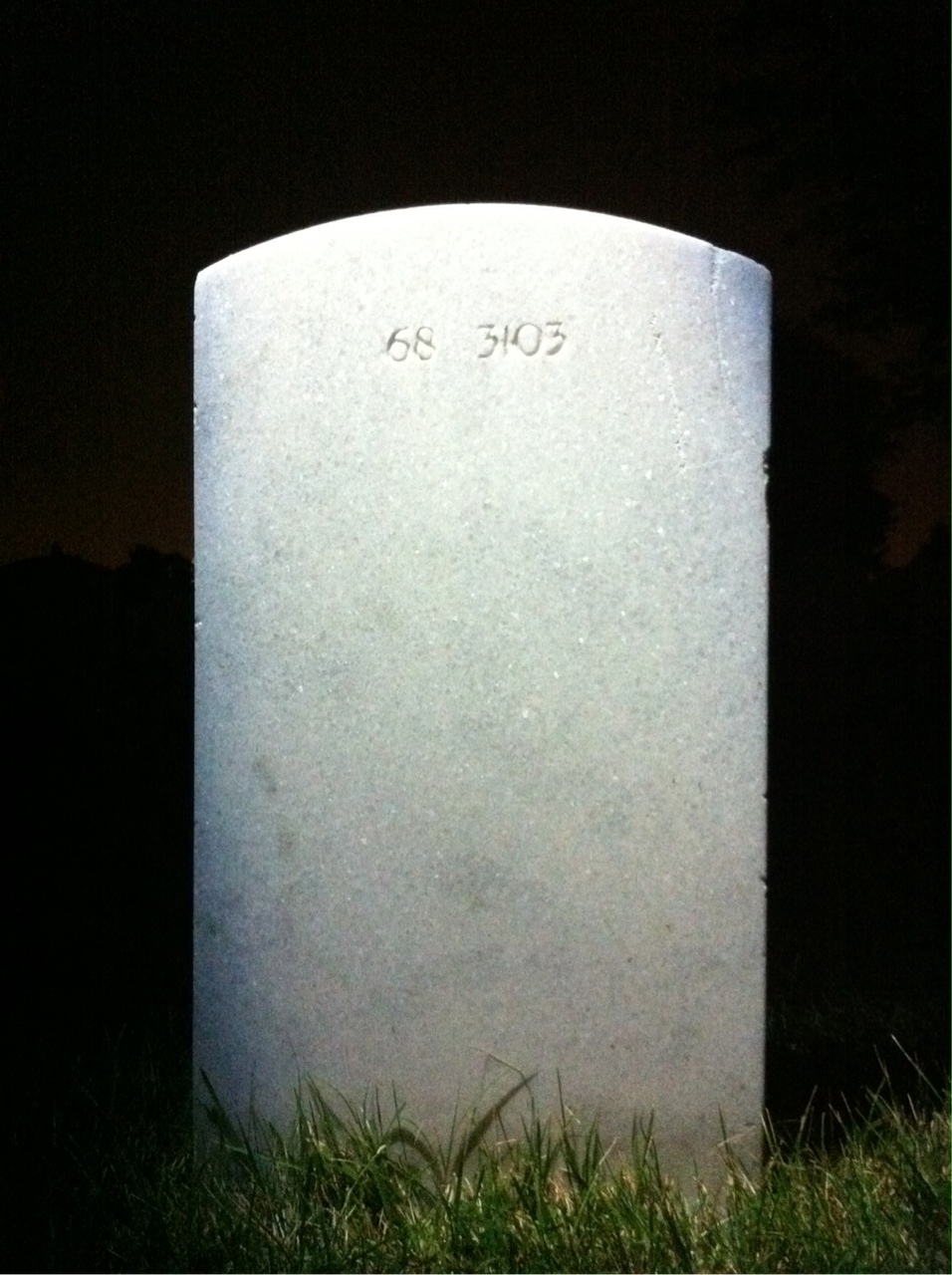 Back of headstone — Lawrence Mundell