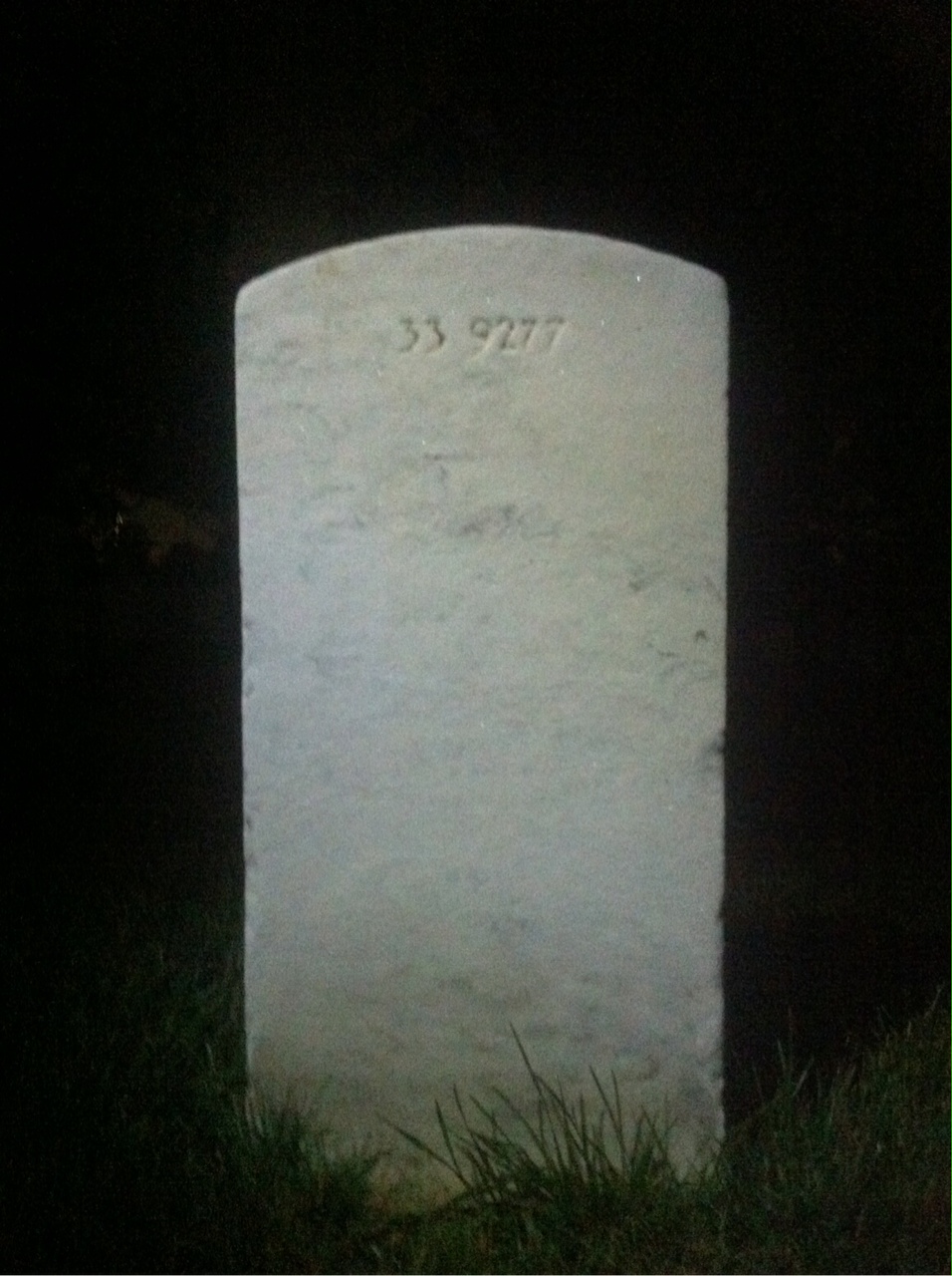 Back of headstone — Harold May