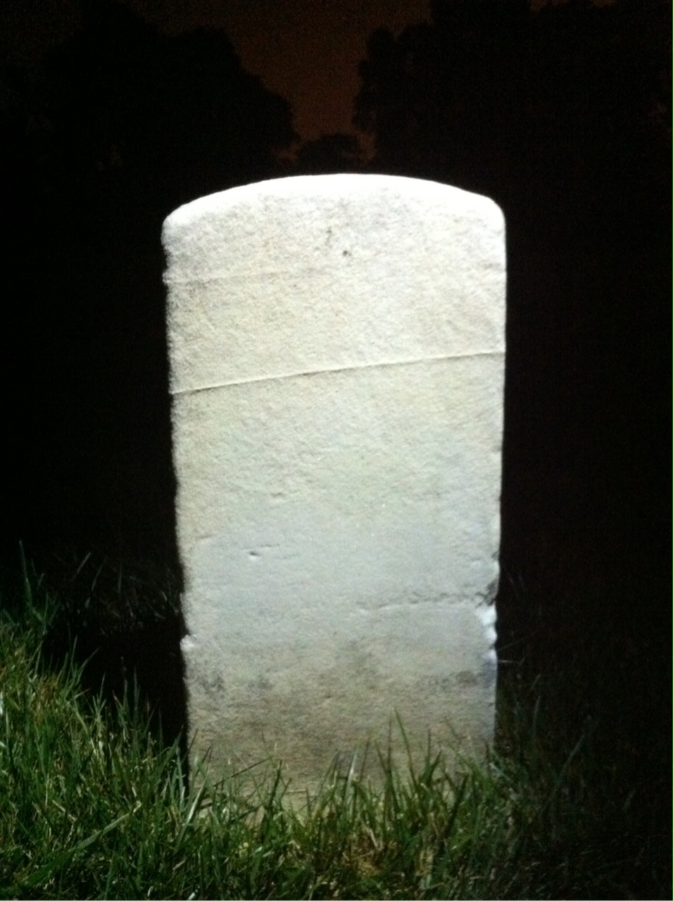 Back of headstone — Lorenzo Morton