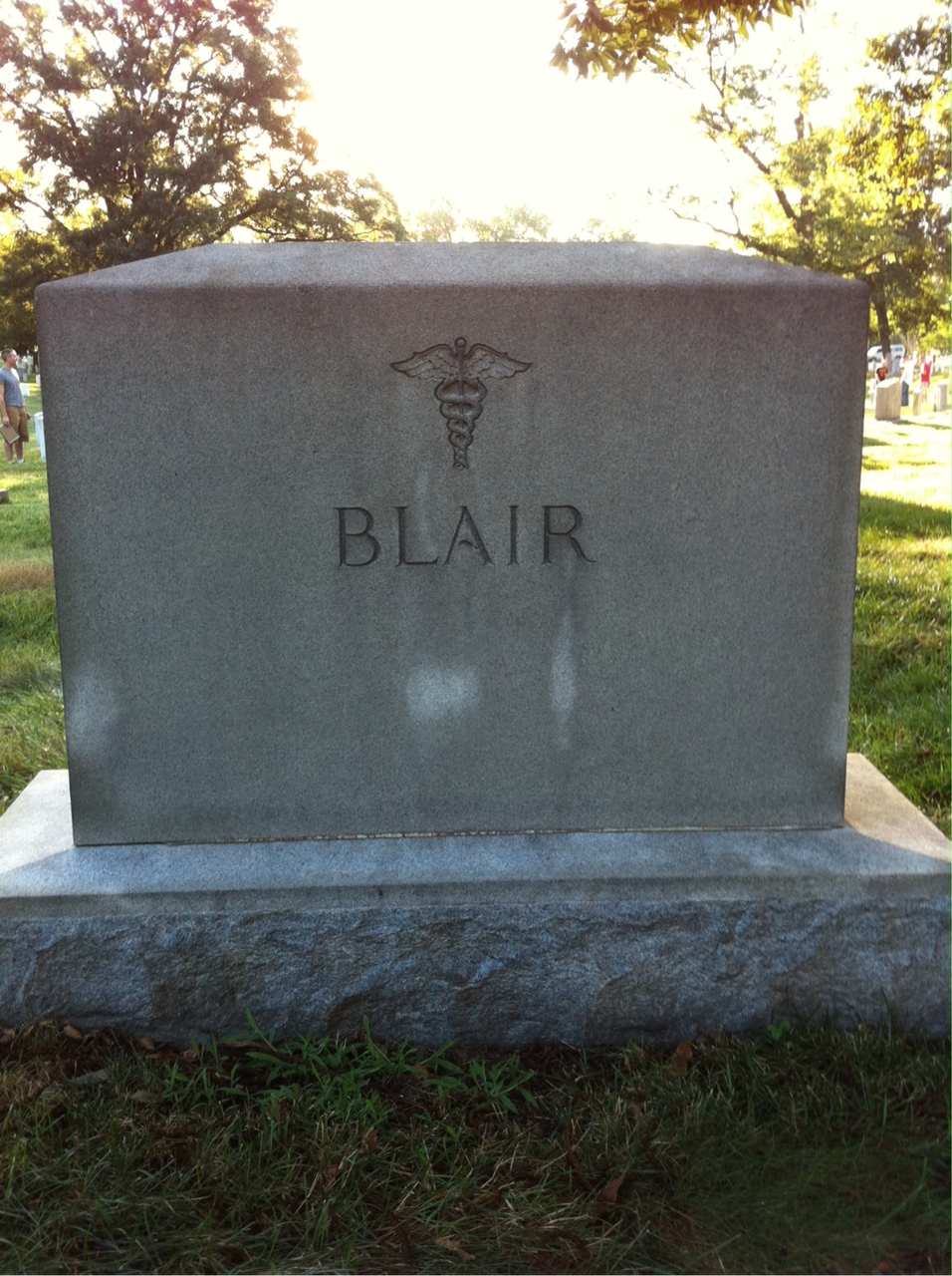 Back of headstone — Emma Blair