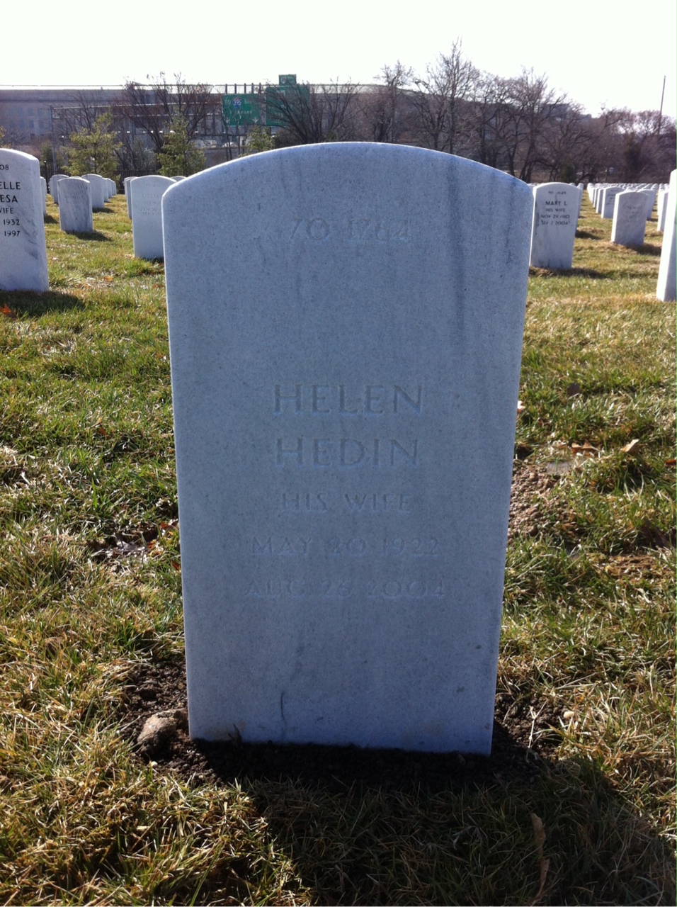 Back of headstone — Philip Rush