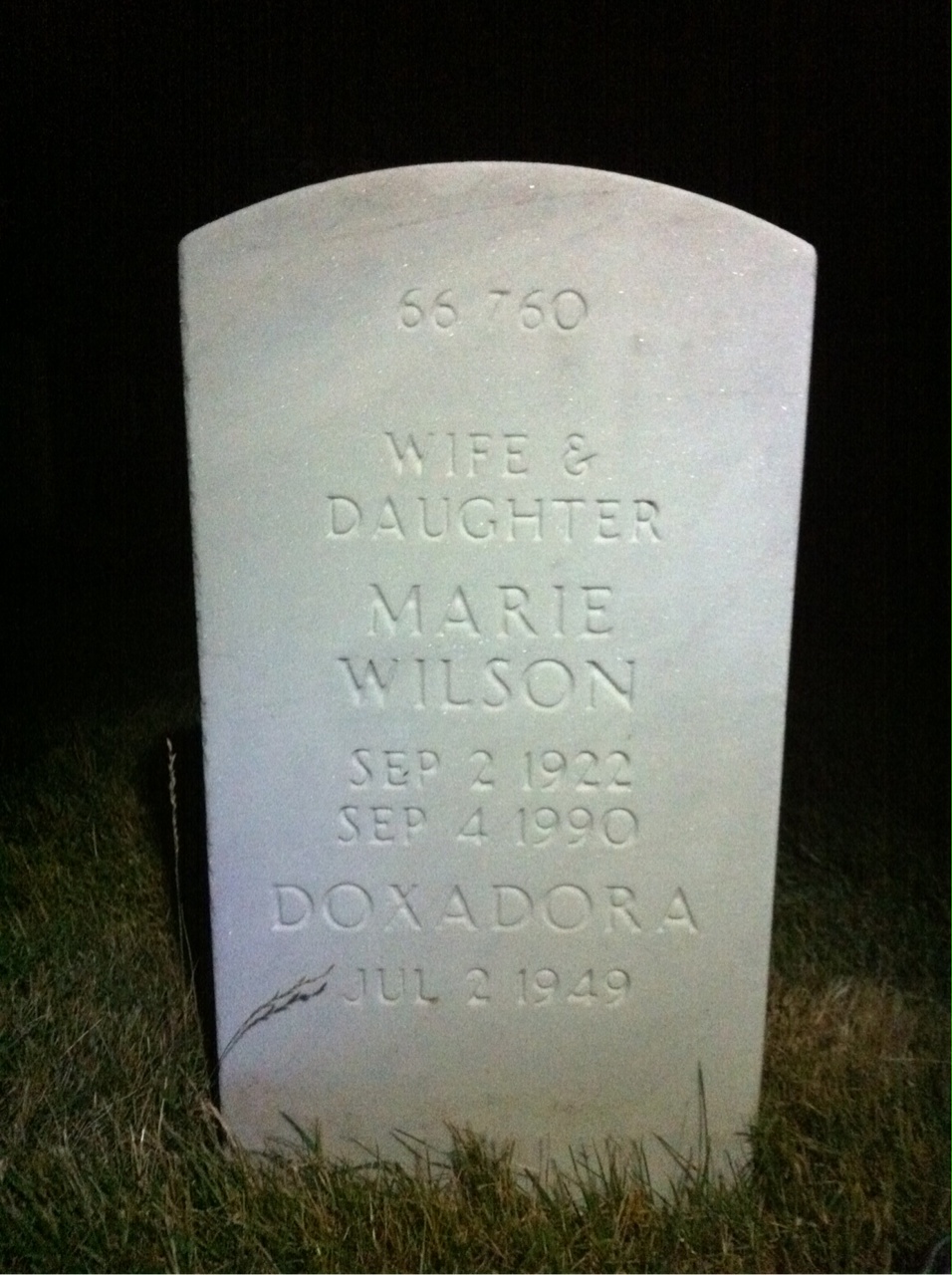 Back of headstone — John Mullen