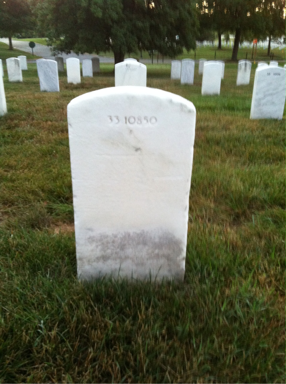 Back of headstone — Lawson Alexander