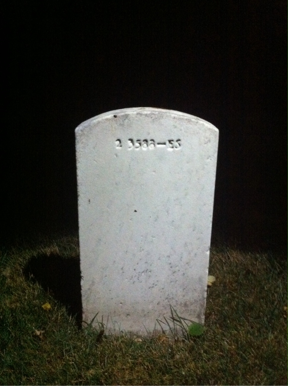 Back of headstone — Harold Anderson