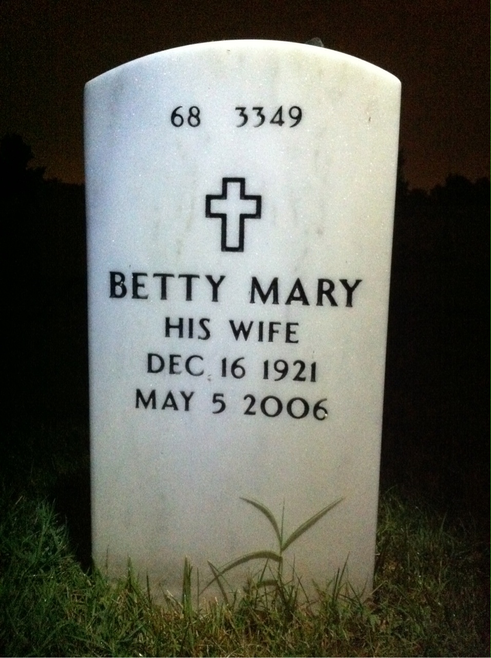 Back of headstone — Robert Glantz
