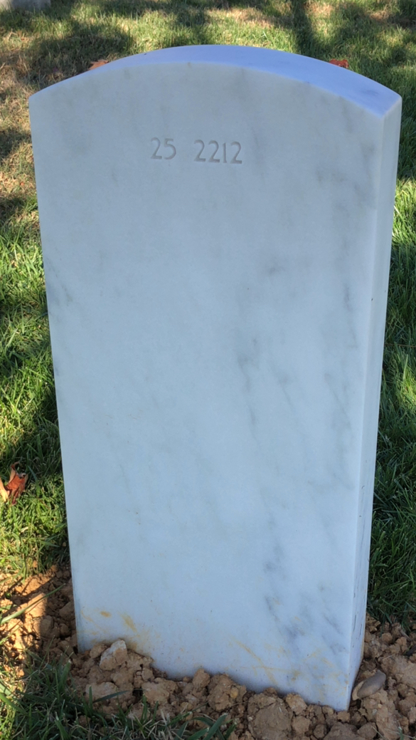 Back of headstone — William Gene Isom