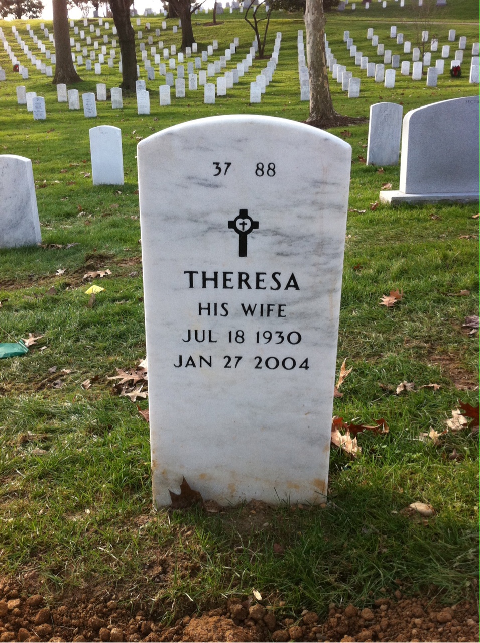 Back of headstone — James Messick
