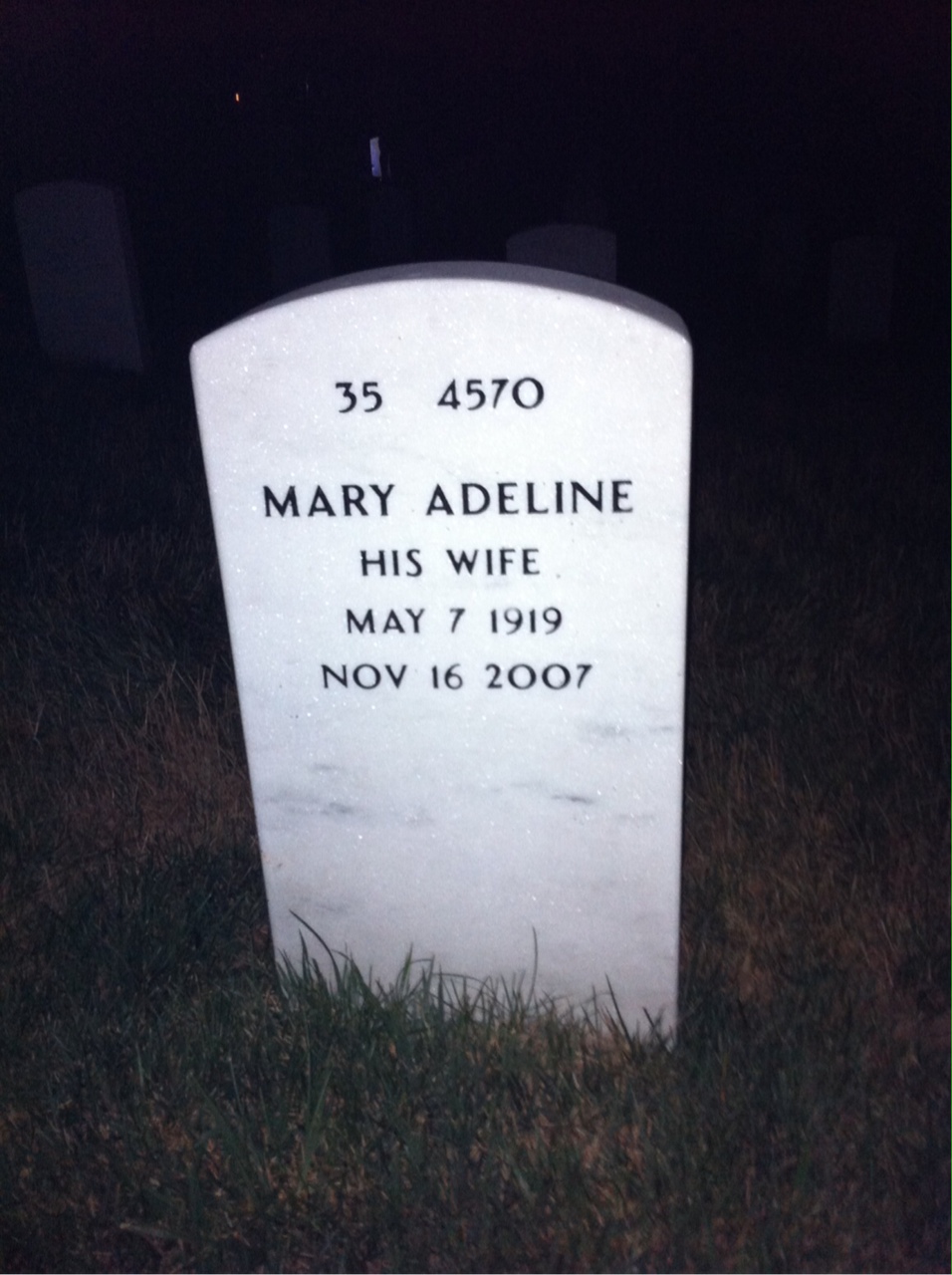 Back of headstone — Alonzo Glenn