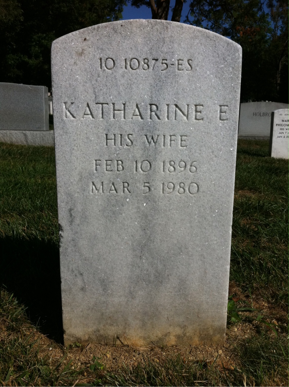 Back of headstone — William Moss