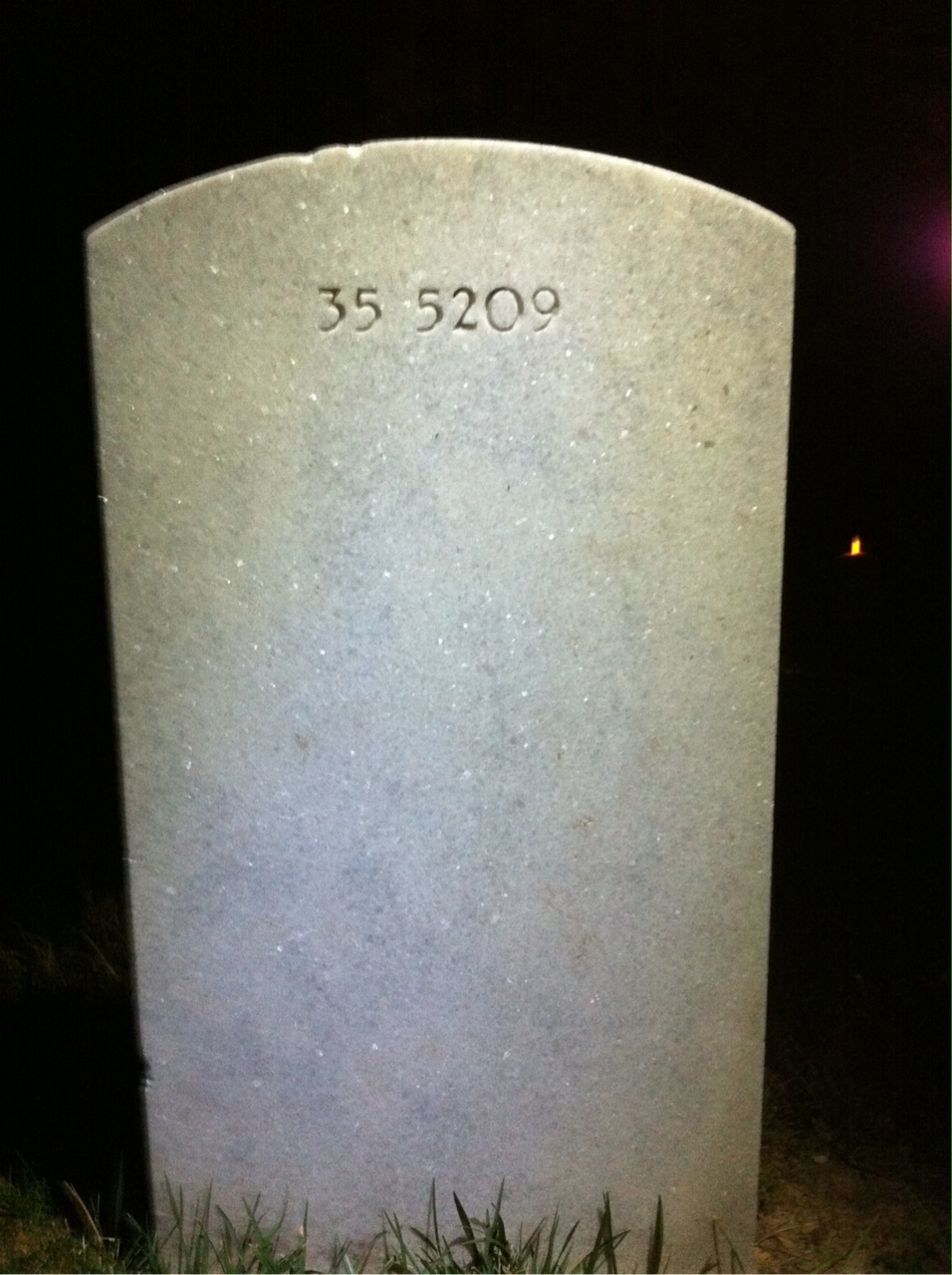 Back of headstone — Richard Mohan