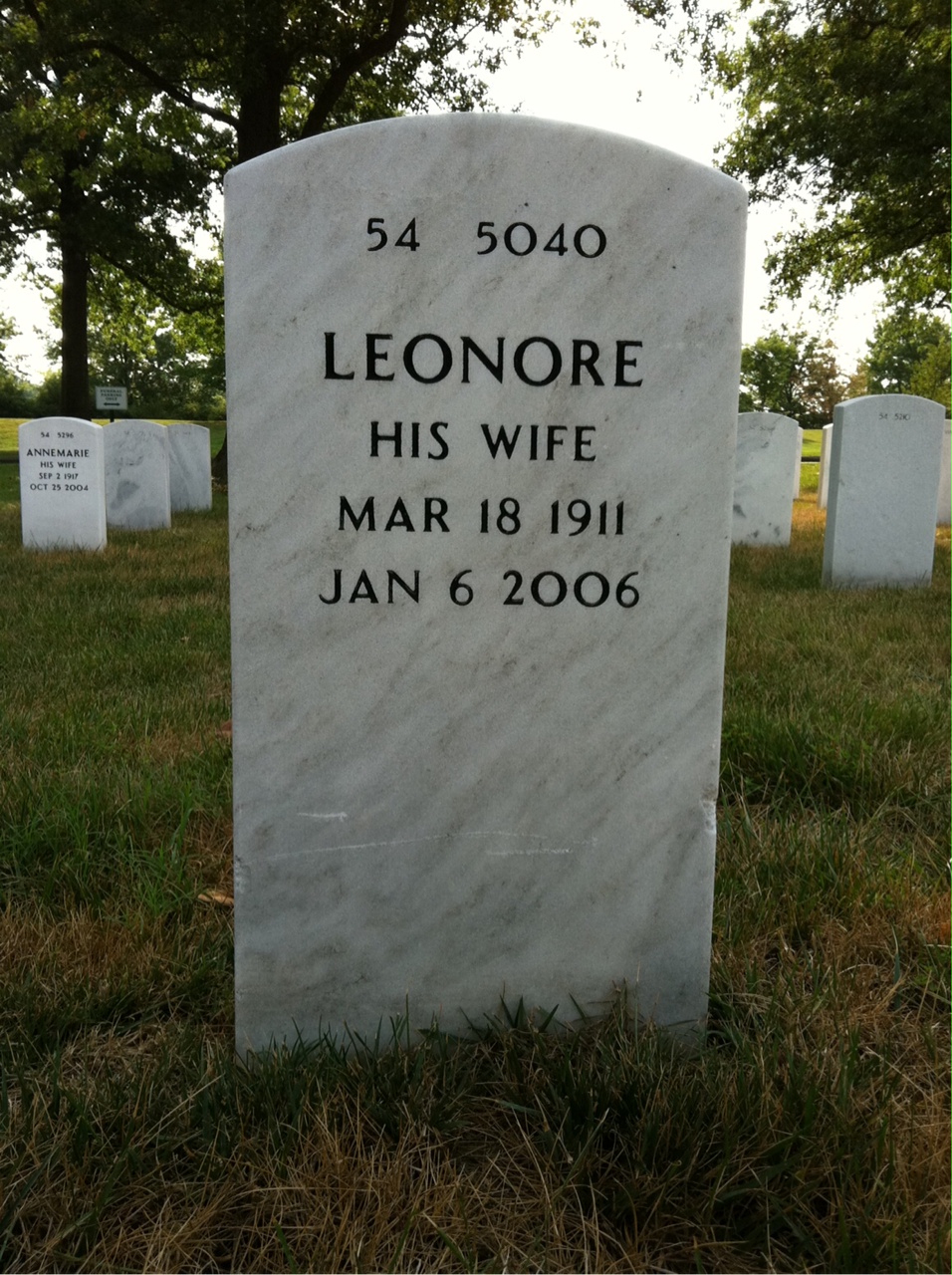 Back of headstone — Raymond Fusselman