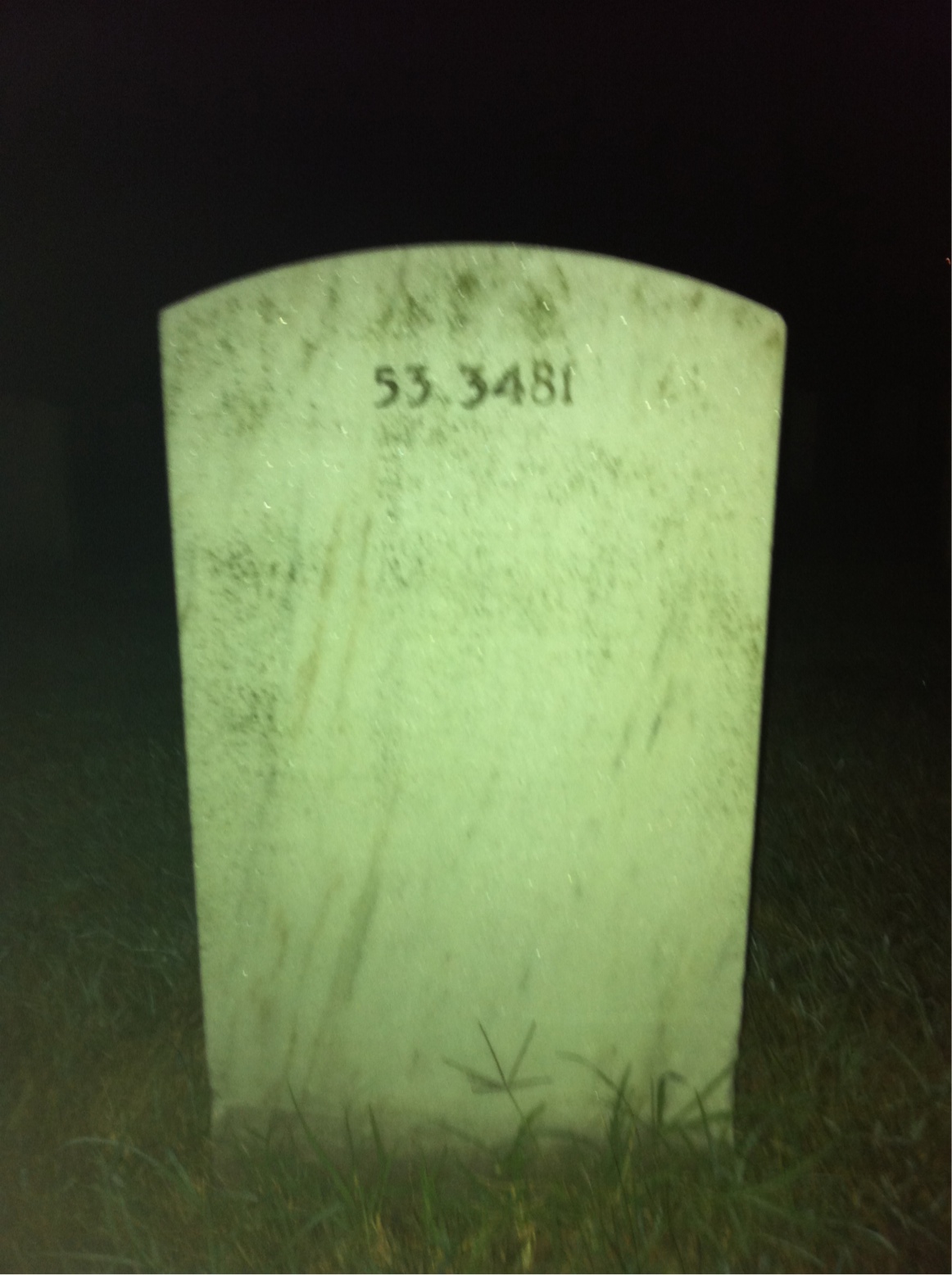 Back of headstone — Oskar Baumbach
