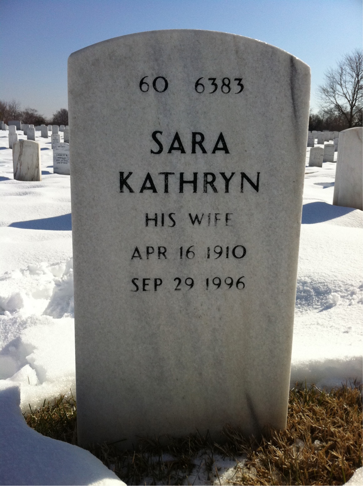 Back of headstone — John Guiffre