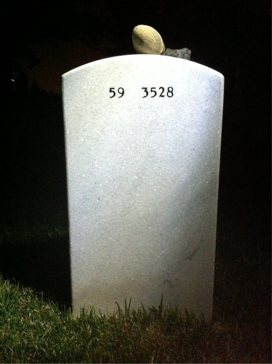 Back of headstone — Norman Forde