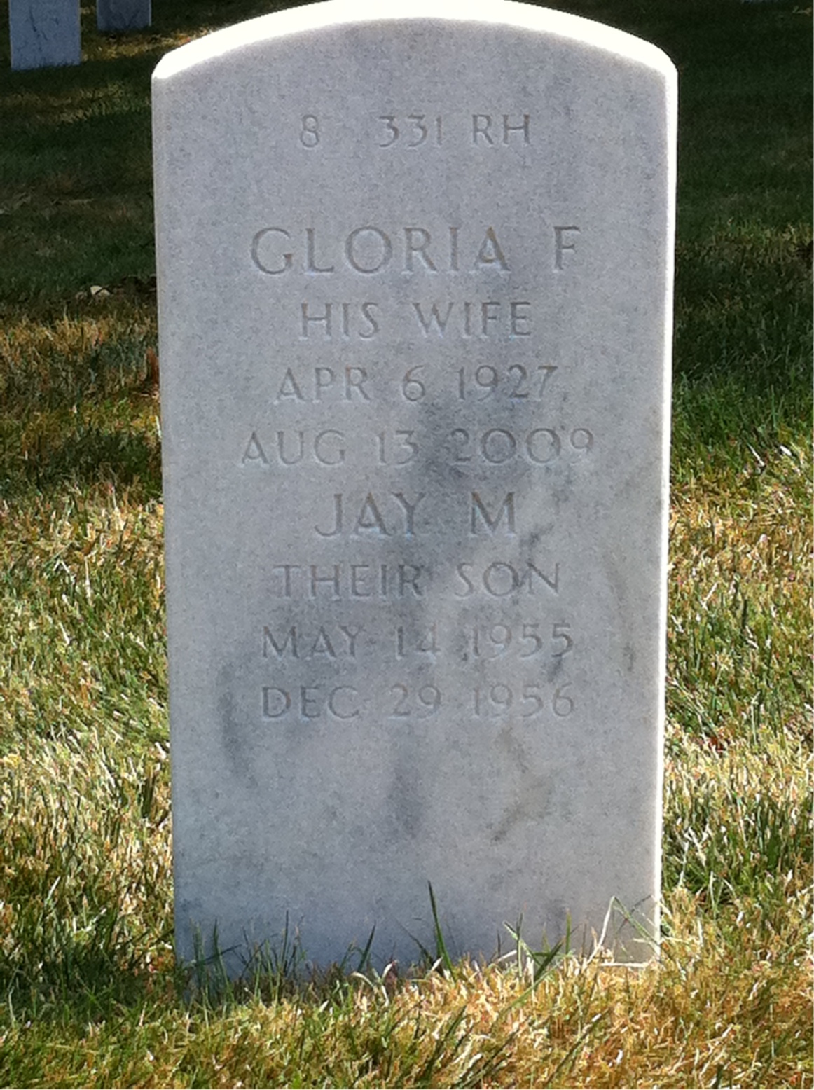 Back of headstone — Johnnie Holland