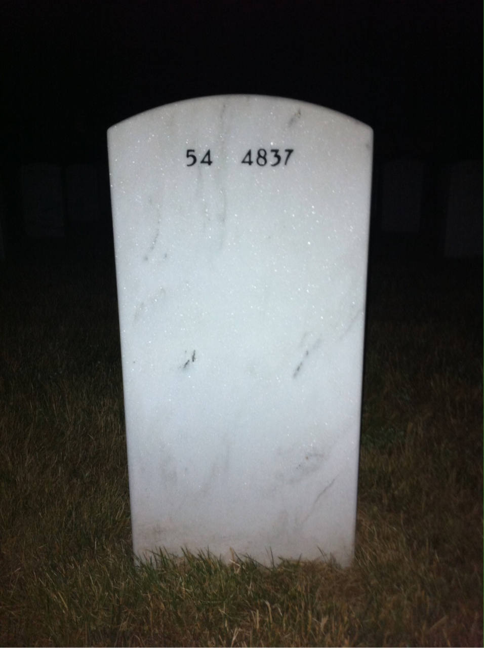 Back of headstone — Robert Estes