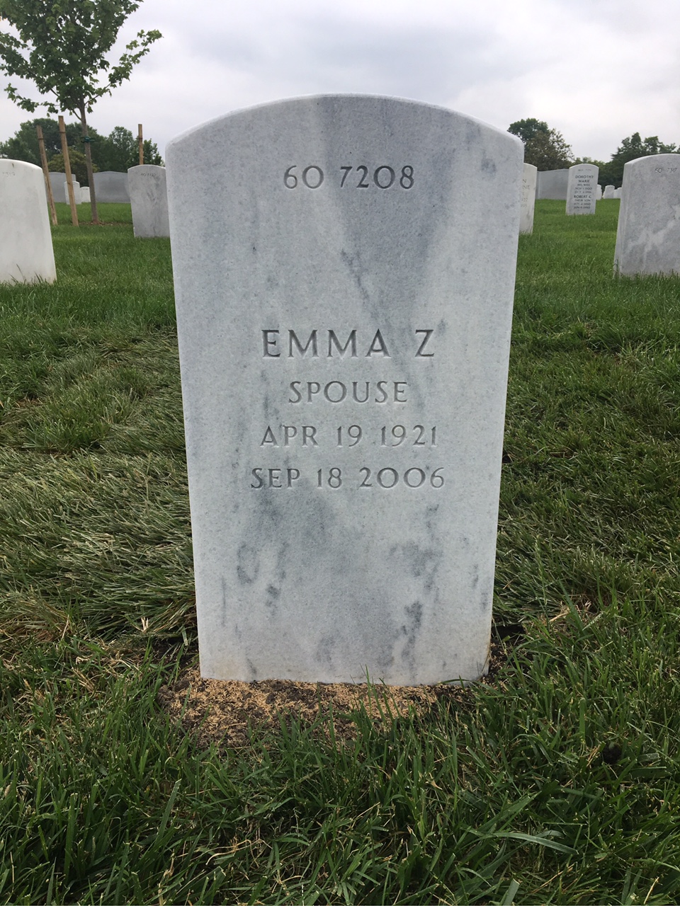 Back of headstone — David Graham
