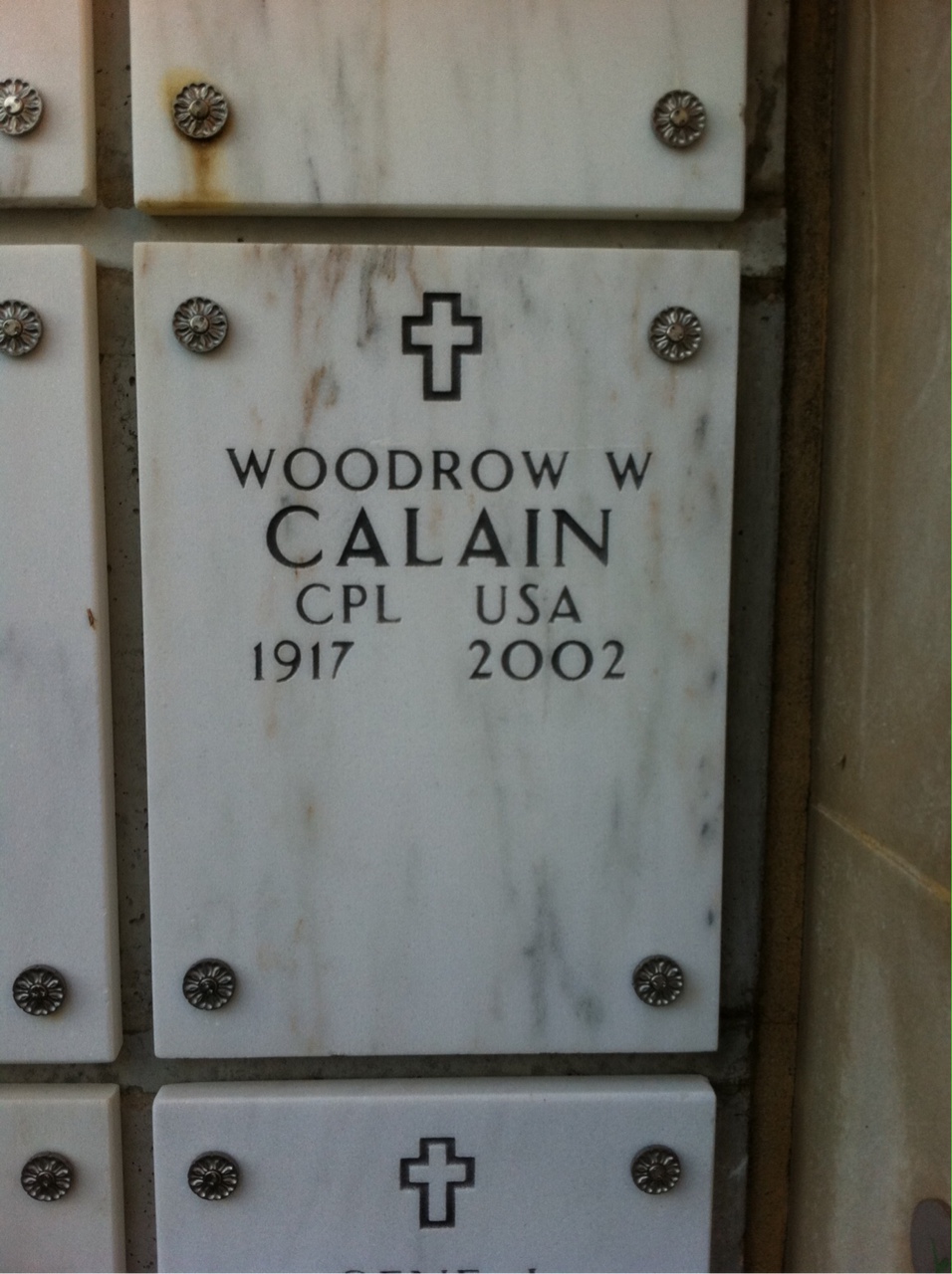 Woodrow W Calain
