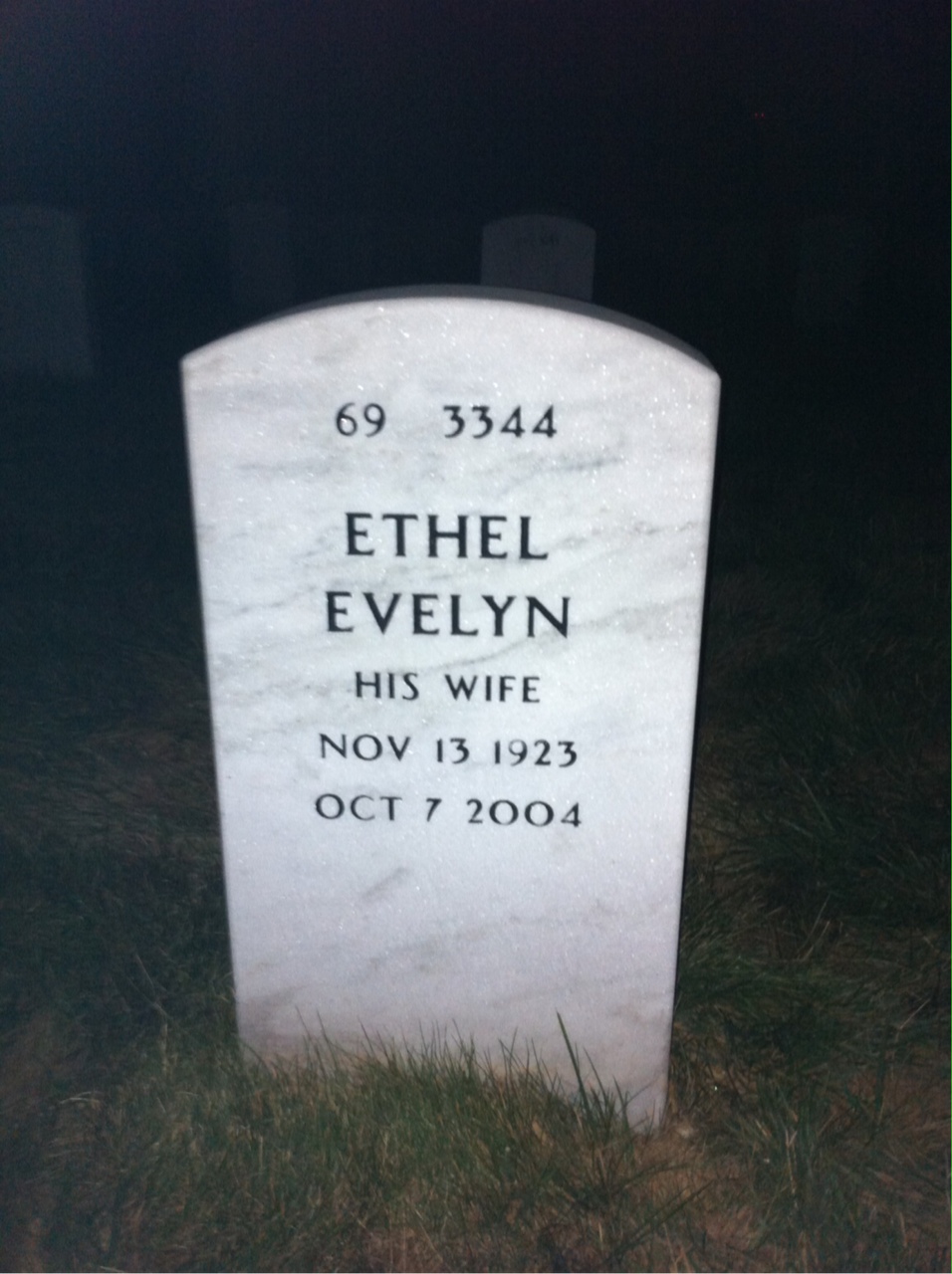Back of headstone — Ralph Cramer