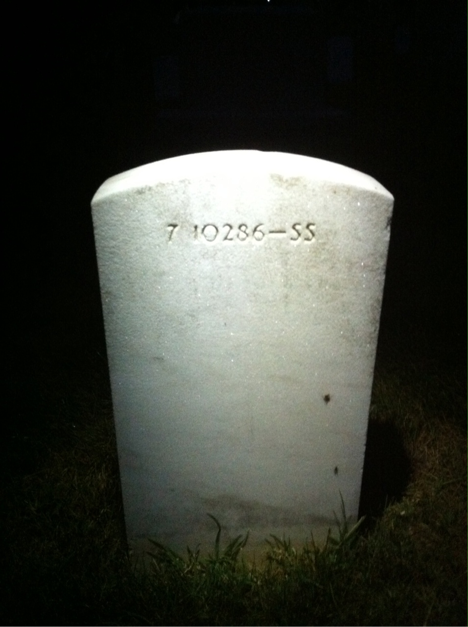 Back of headstone — Fred Munson
