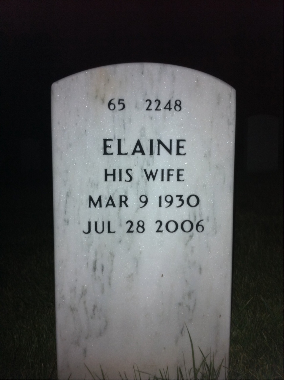 Back of headstone — Joseph Nathanson