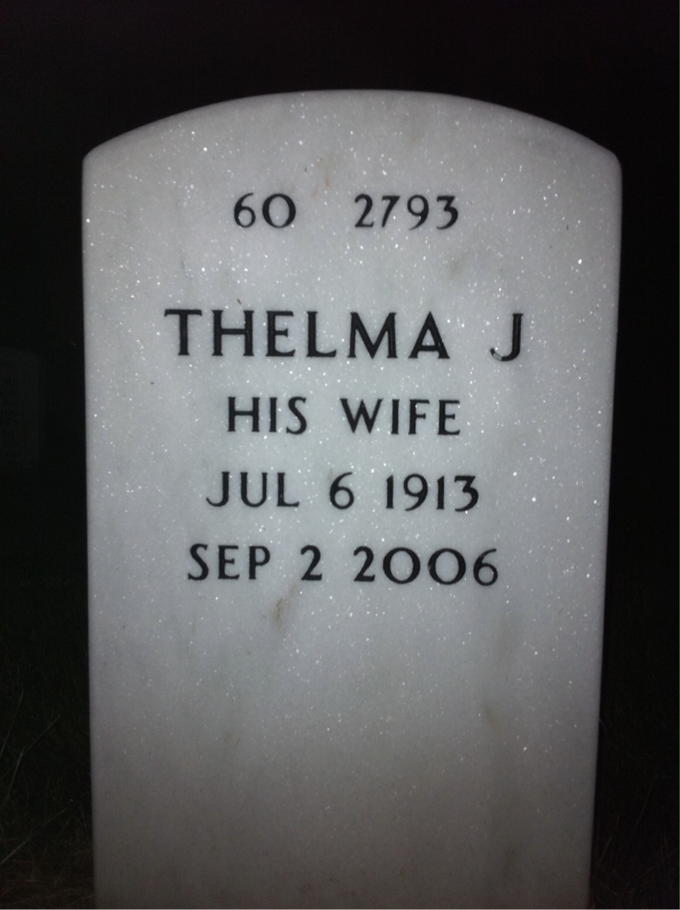 Back of headstone — John Crawford
