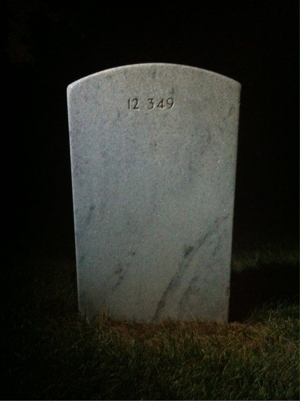 Back of headstone — Robert Adams