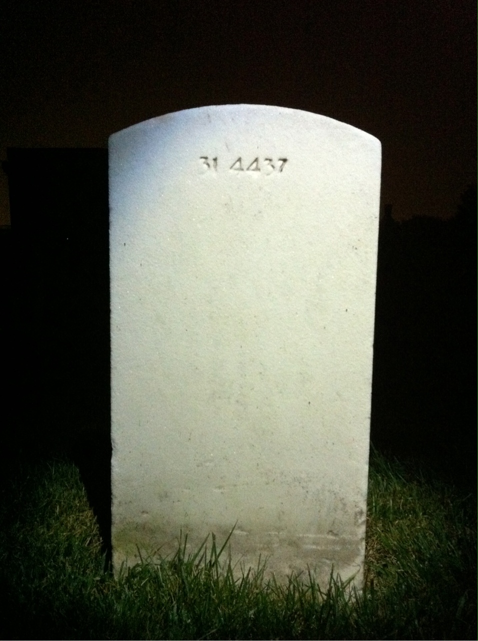 Back of headstone — Randolph Armstead