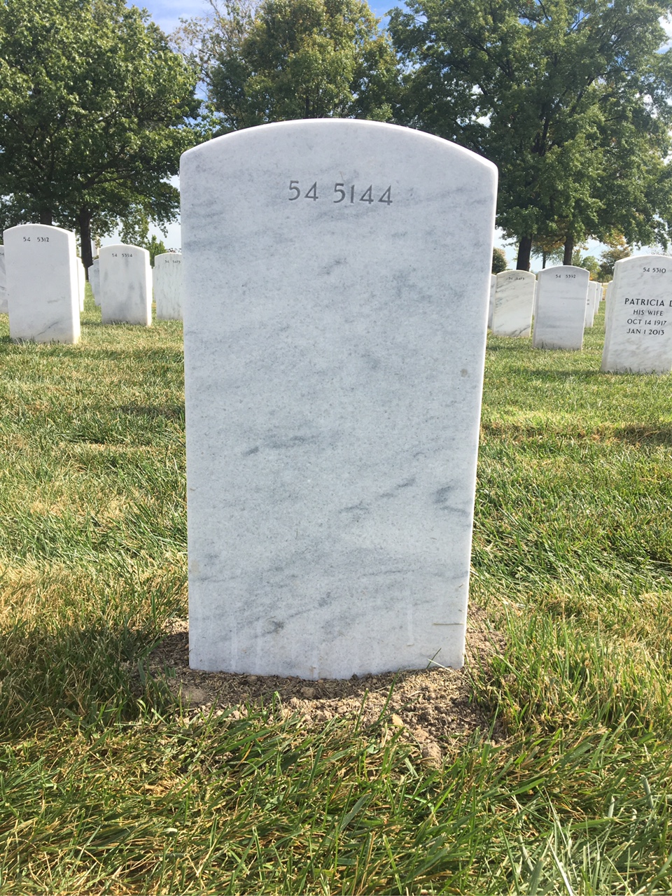 Back of headstone — Michael Evans