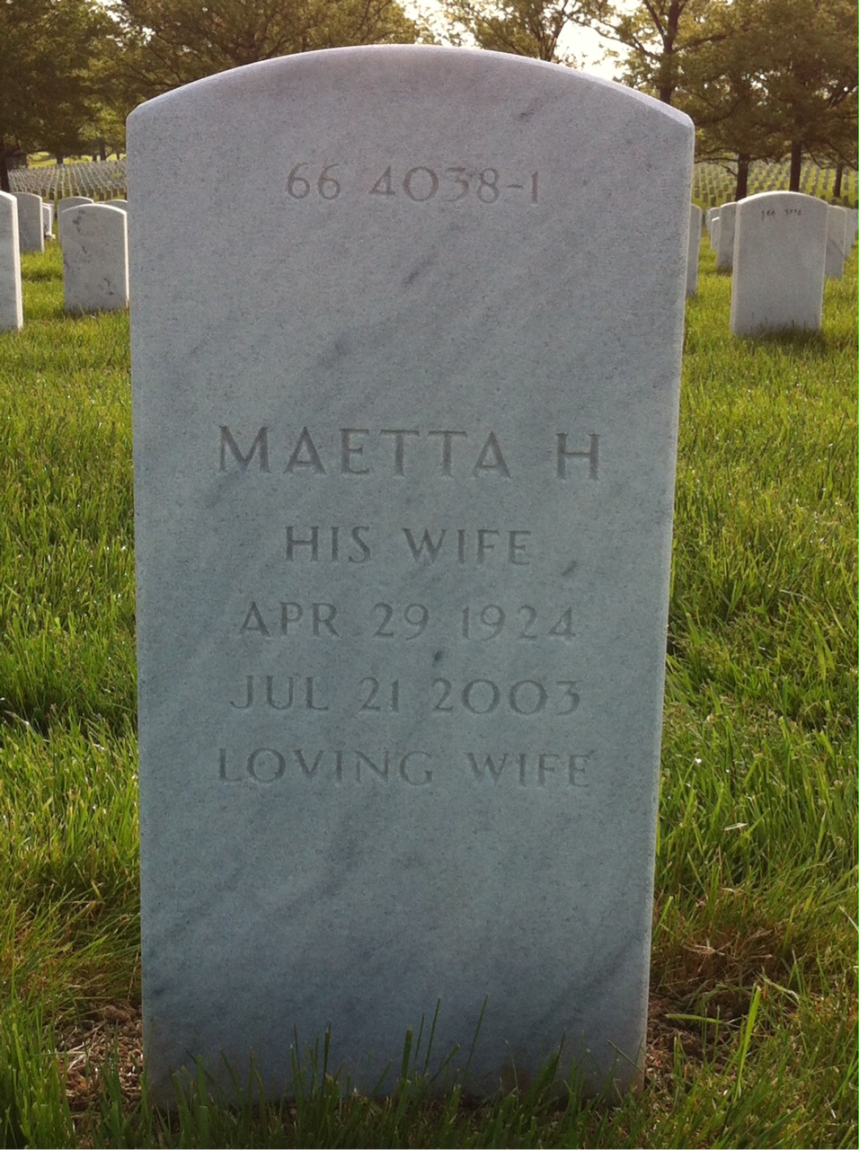 Back of headstone — Donald Vivian
