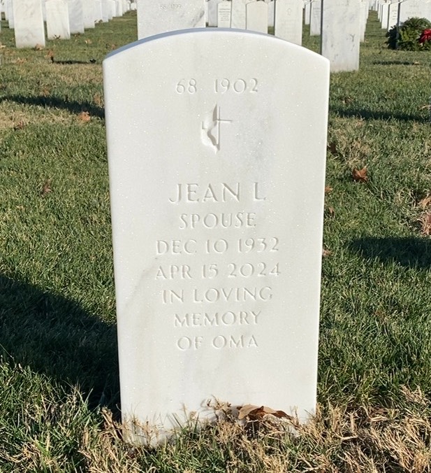 Back of headstone — Louis Allen