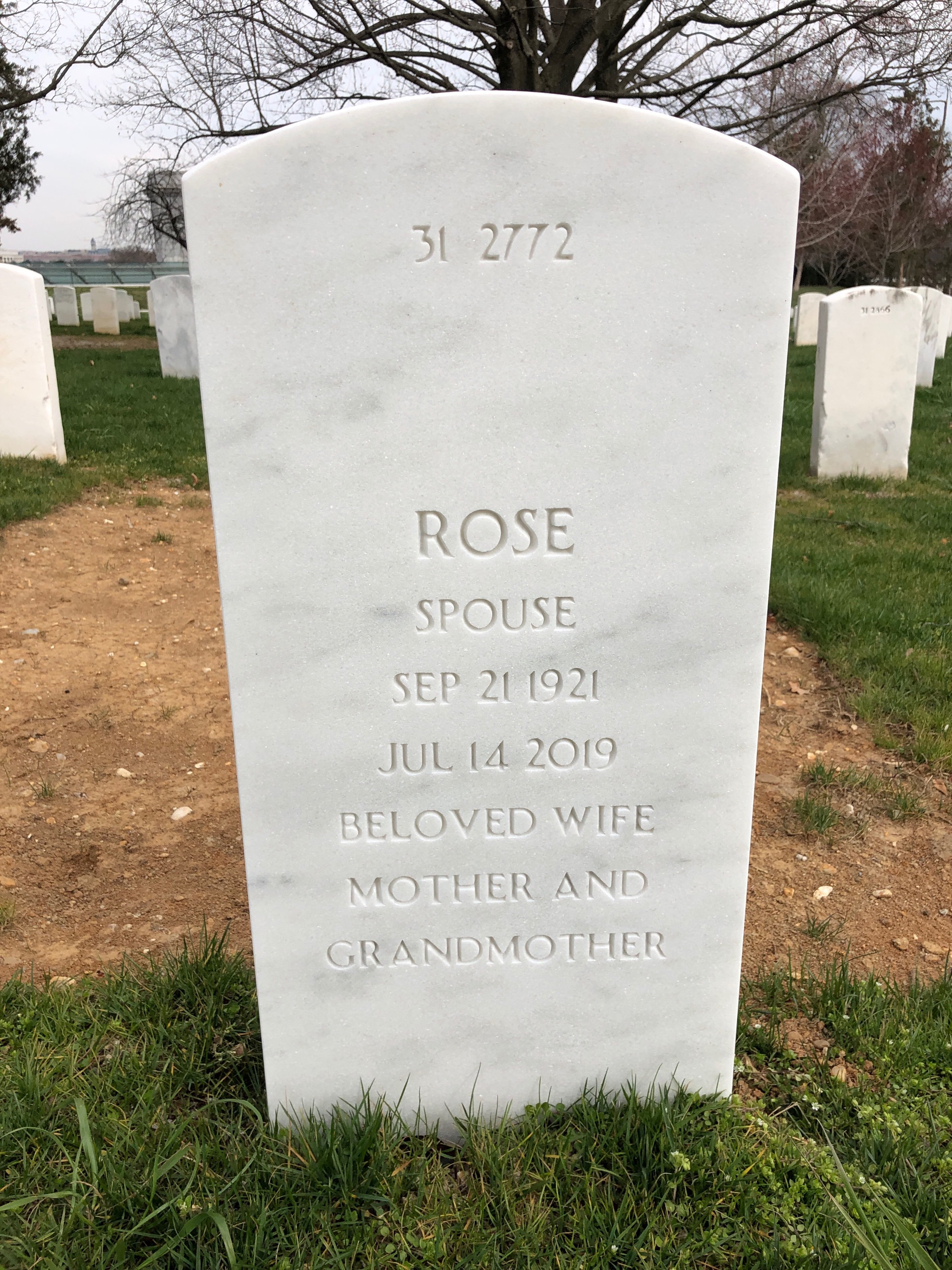 Back of headstone — Peter Brooks