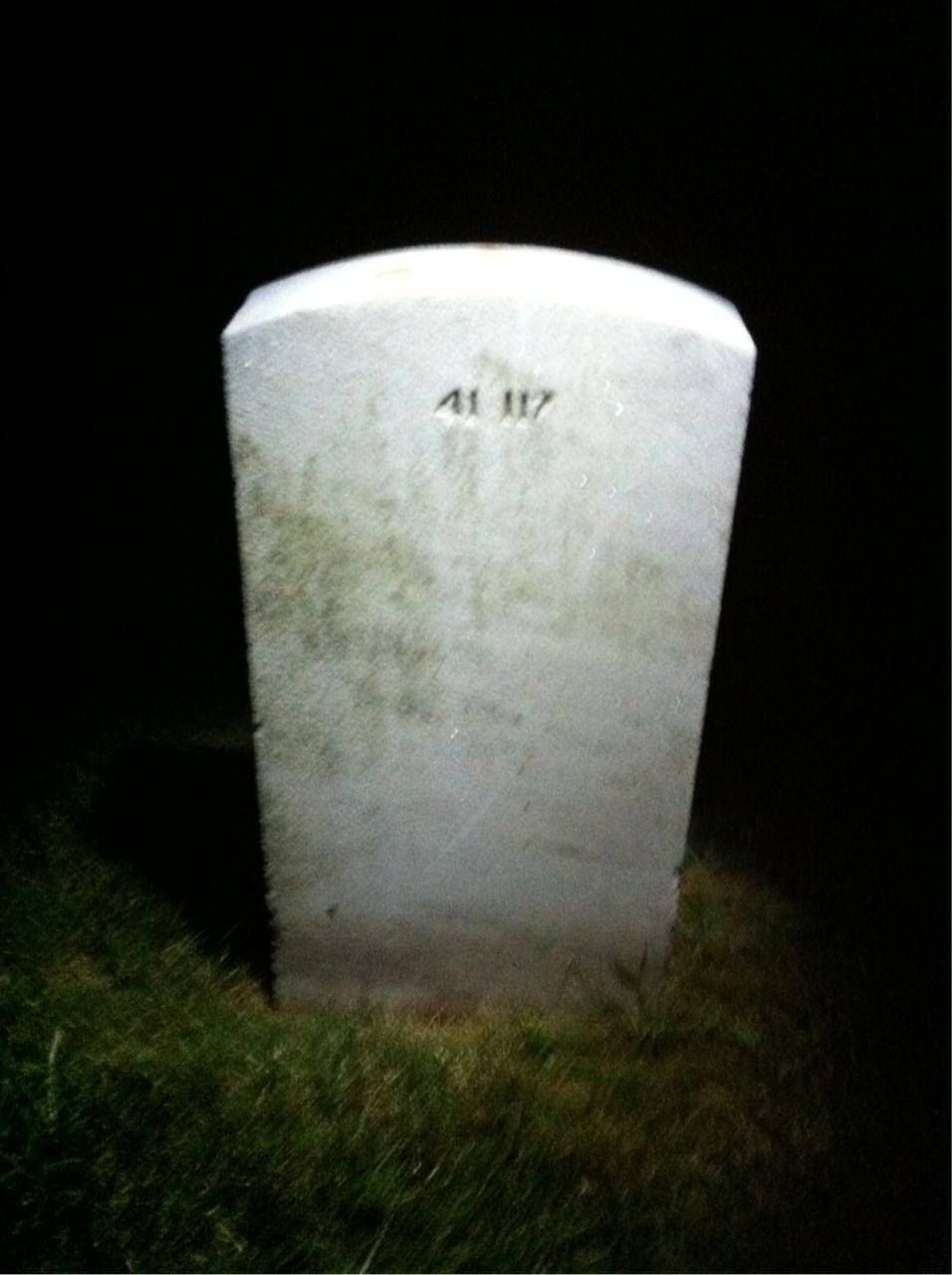 Back of headstone — Ross Morris