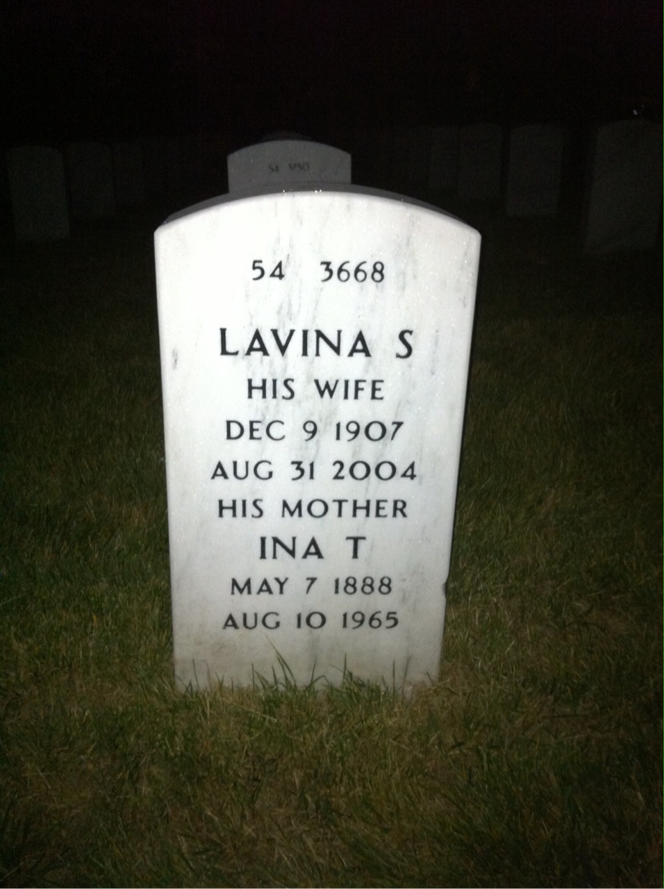 Back of headstone — James Beaman