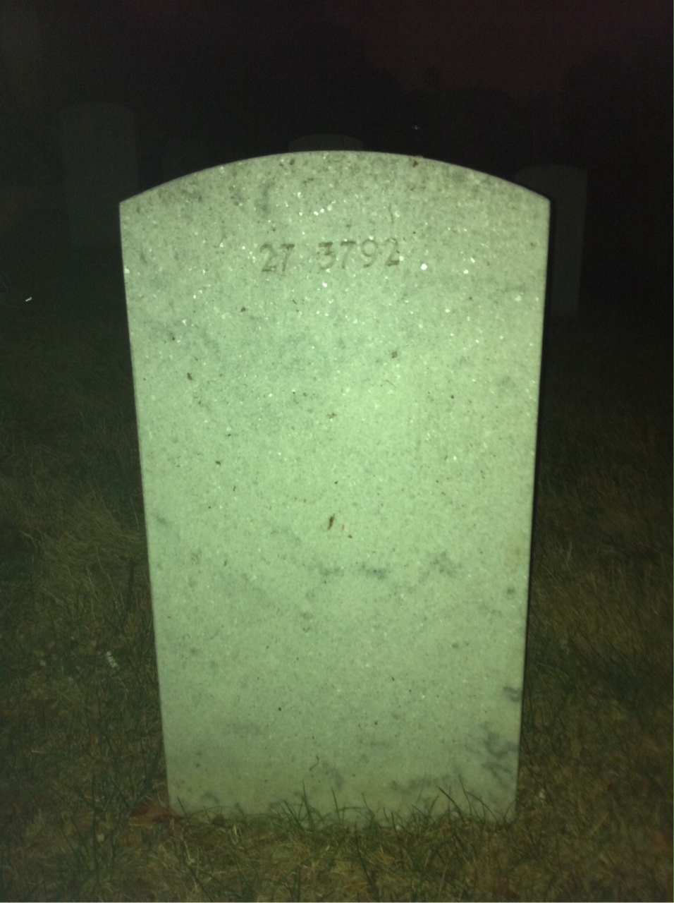 Back of headstone — P Minor