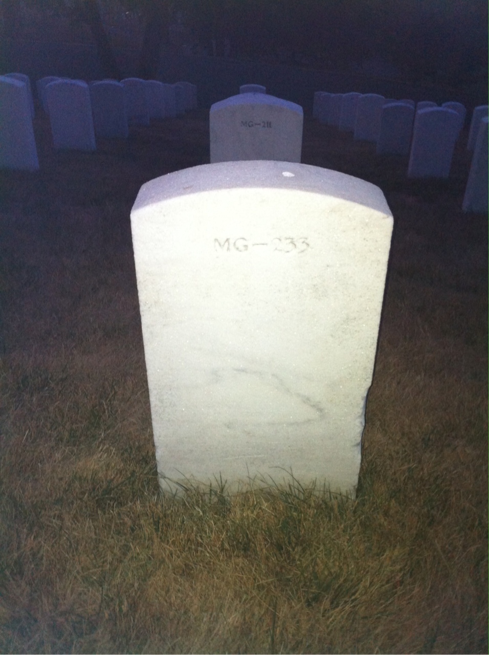 Back of headstone — Frank Monroe Brown