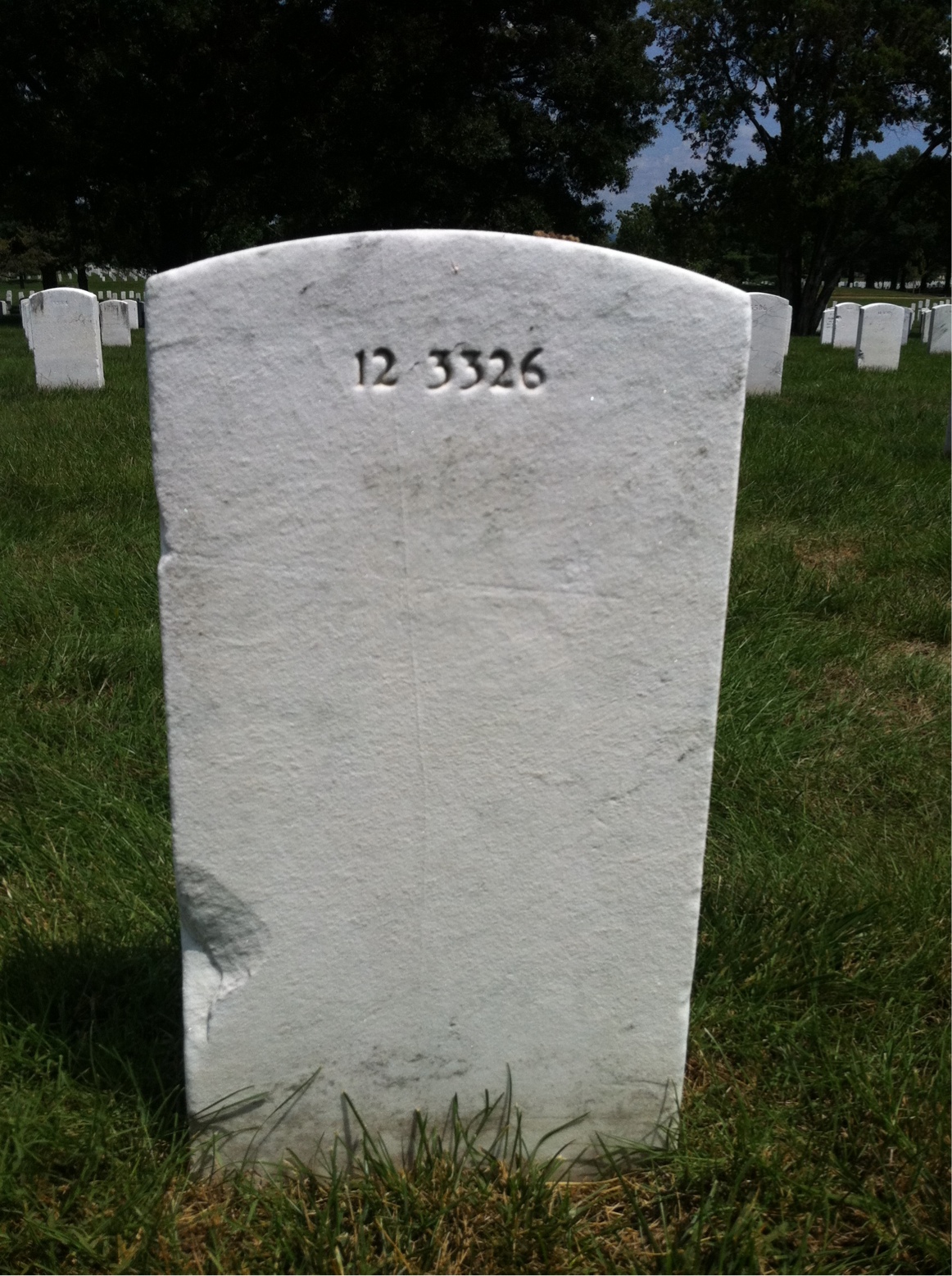 Back of headstone — David Austin