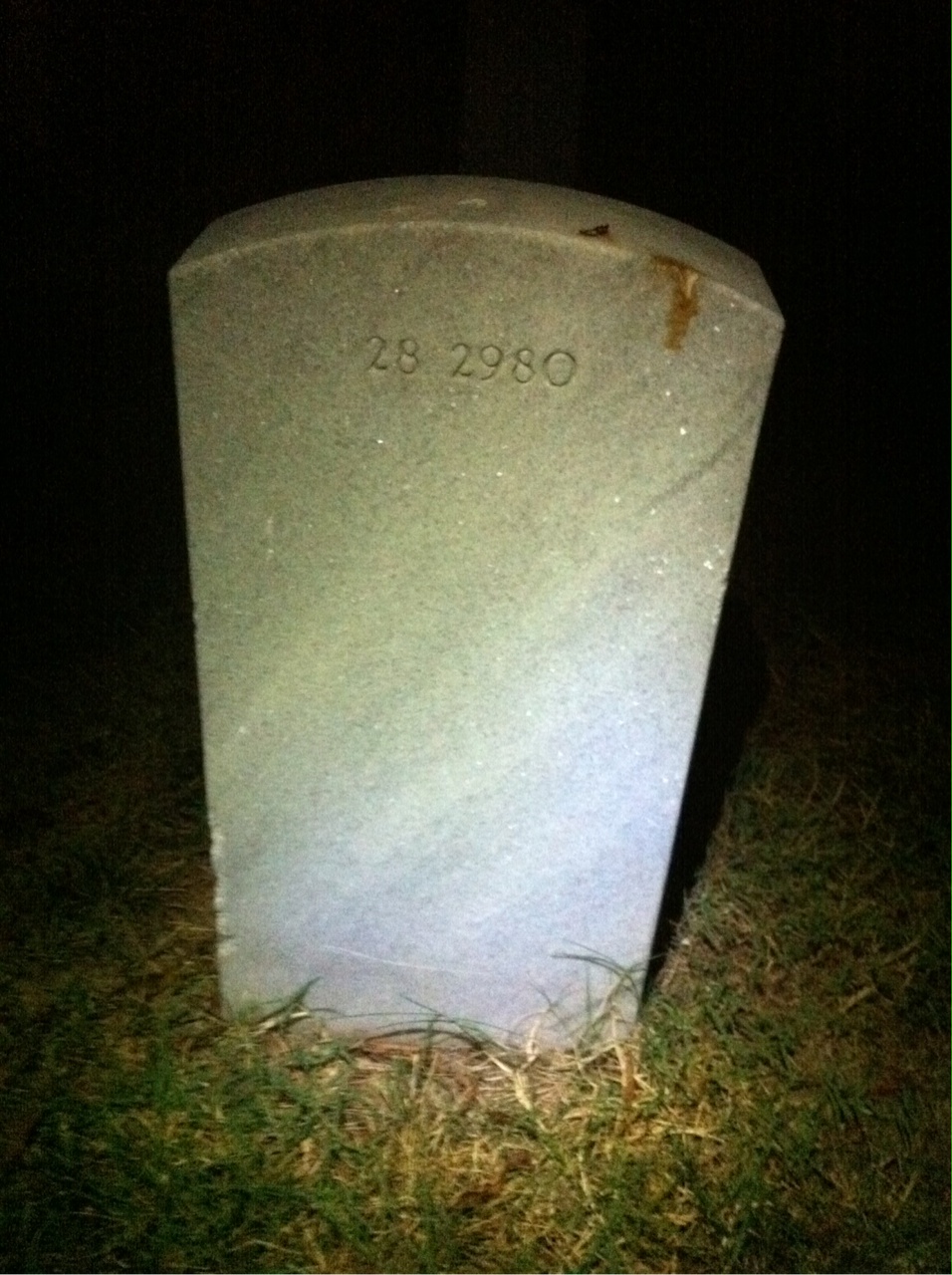 Back of headstone — Hulon Ballew