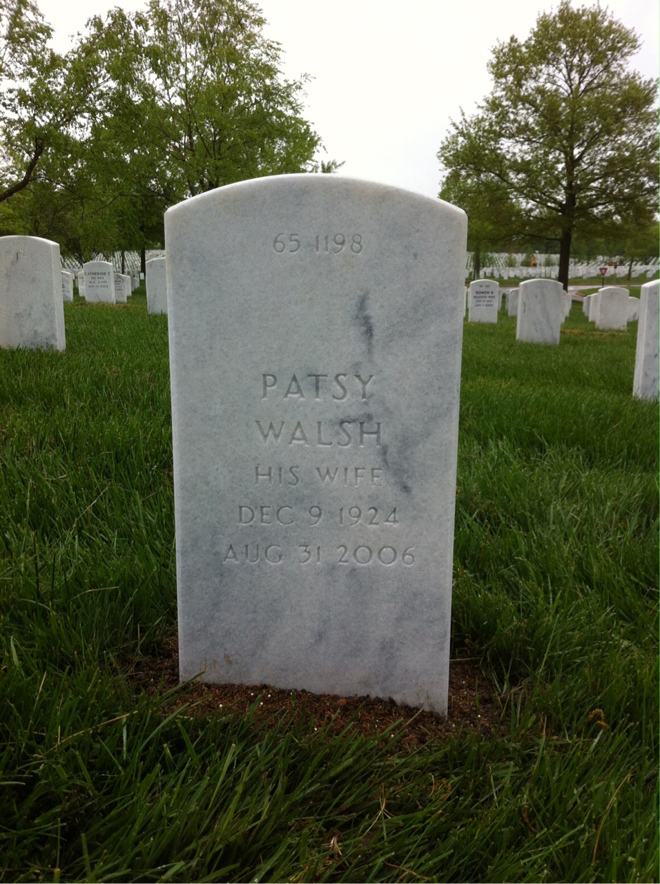 Back of headstone — Philip Foote