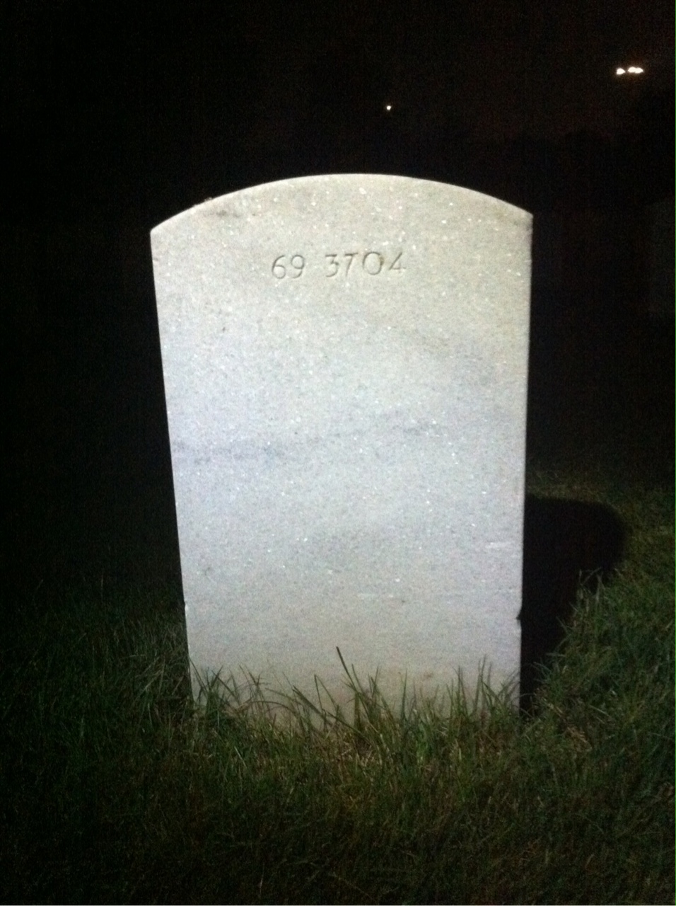 Back of headstone — Glenn Arnold