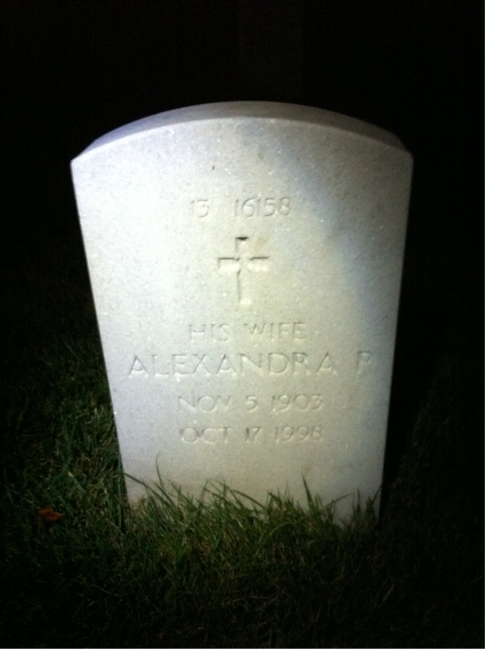 Back of headstone — Paul Morgan