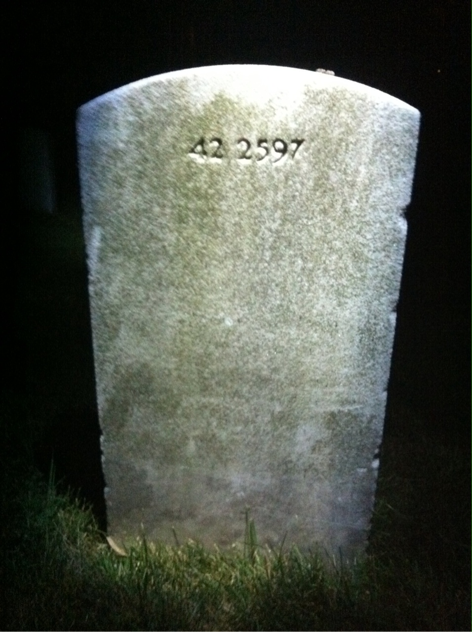 Back of headstone — Robert Murphy