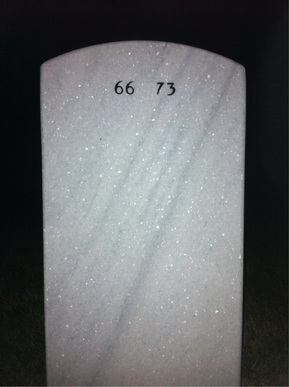 Back of headstone — Jay Coupe