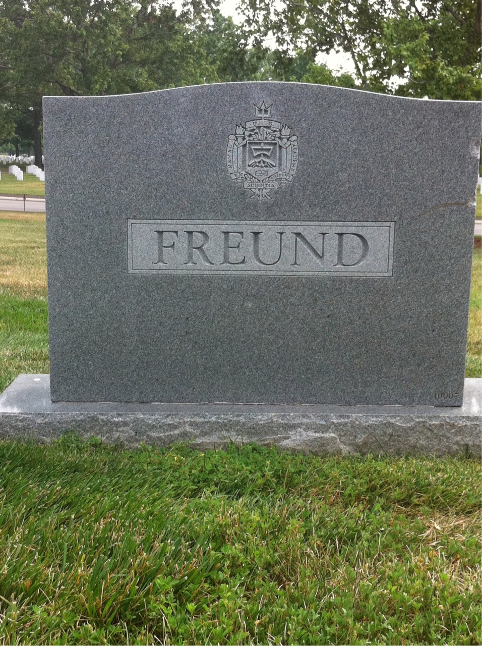 Back of headstone — Bernard Freund