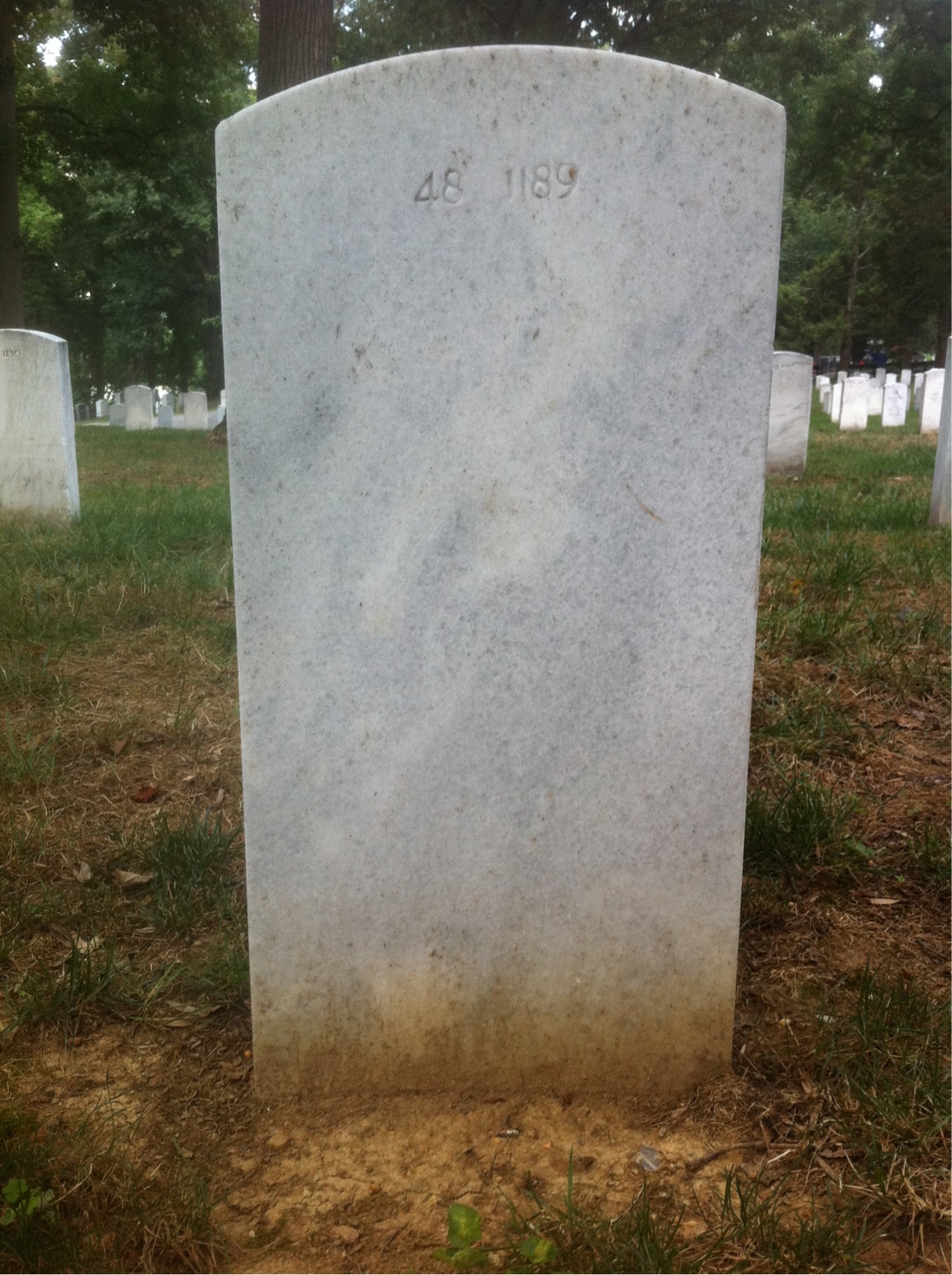 Back of headstone — Miriam Austin