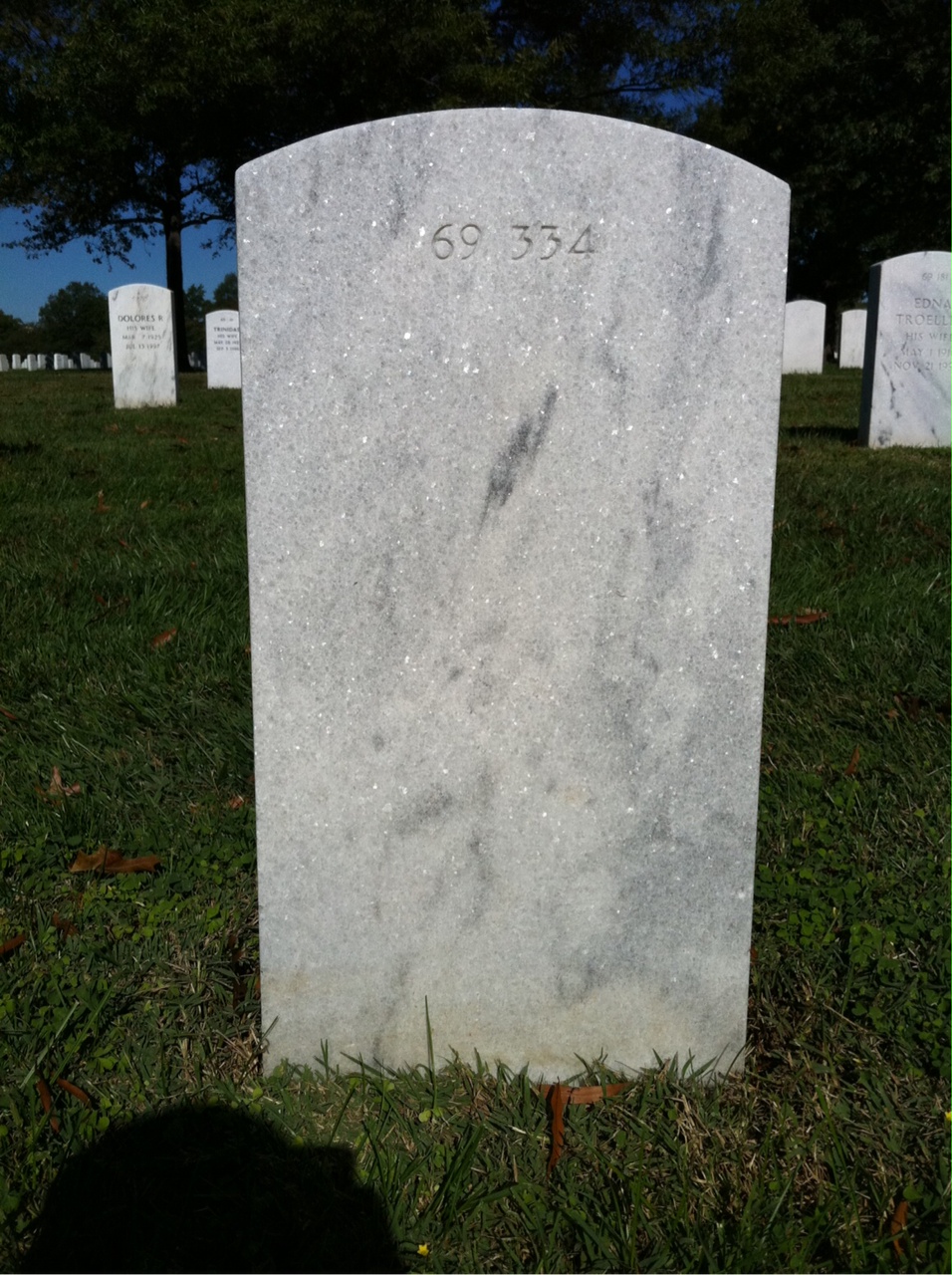 Back of headstone — Thomas Murphy