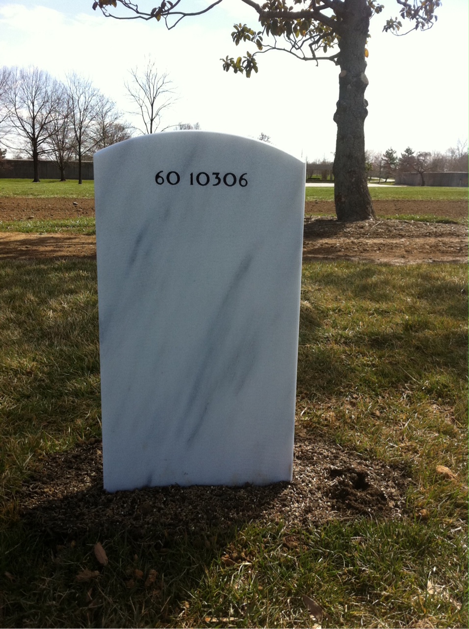 Back of headstone — Dennis Murray