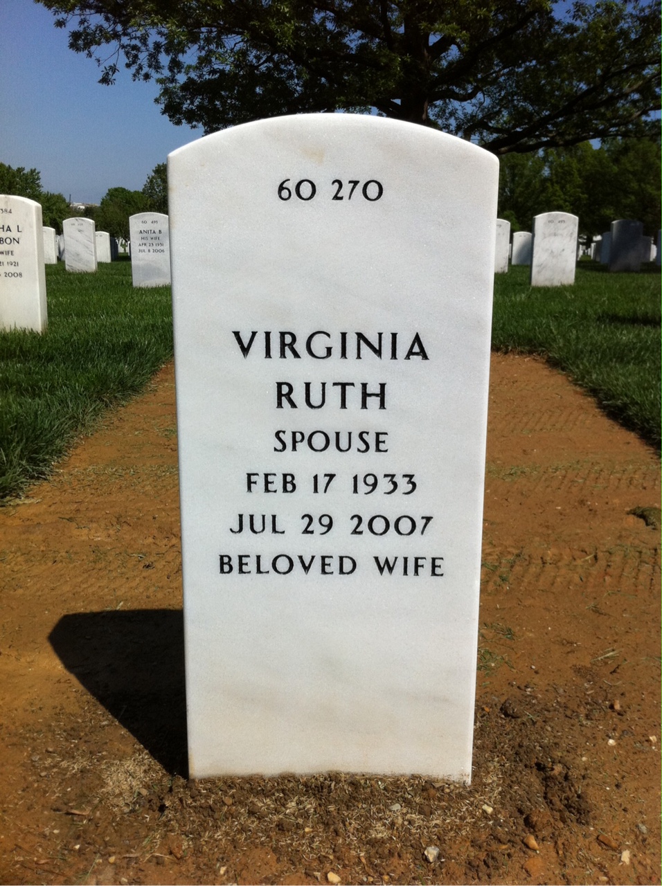 Back of headstone — Bennie Sikorski
